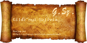 Gilányi Szilvia névjegykártya