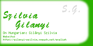 szilvia gilanyi business card